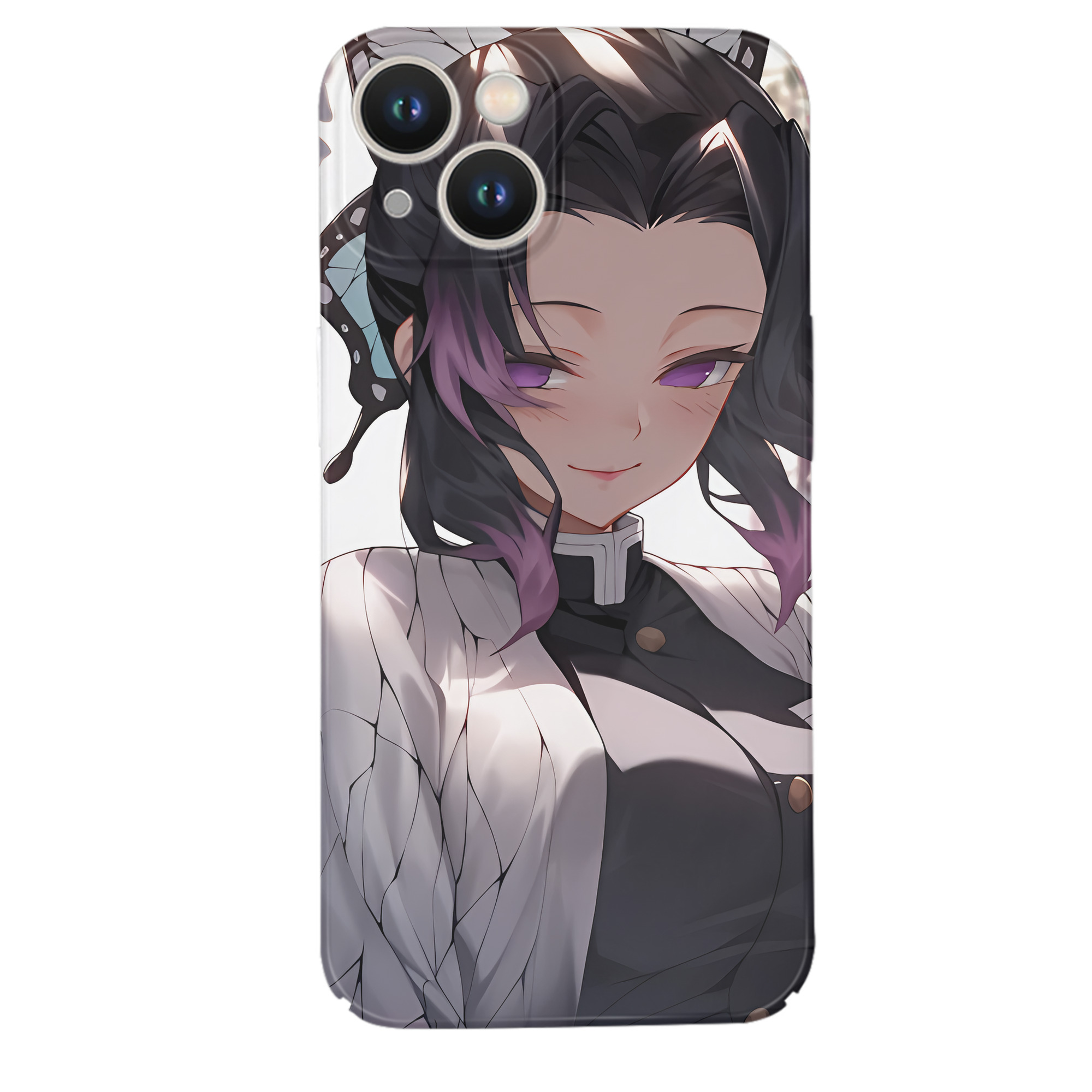 （画像用） 鬼滅の刃（きめつのやいば）蟲柱-胡蝶 しのぶ／こちょう しのぶ Kochou Shinobu 【iPhone 14シリーズ対応】ハードケース